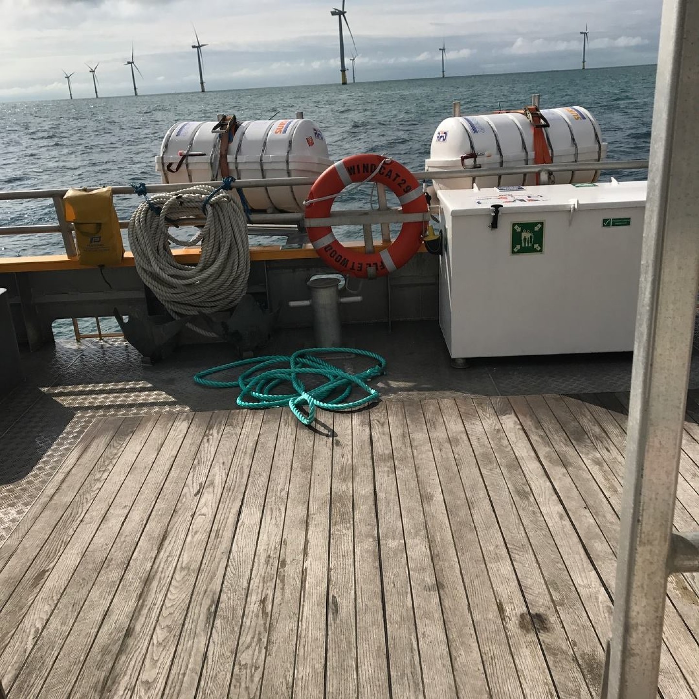 An offshore wind turbine platform.